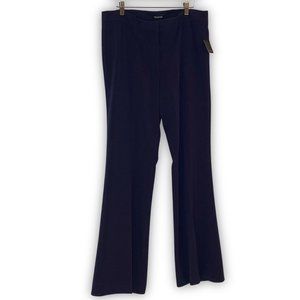 TAHARI Navy Blue Terry Trouser - Long Length, Dressy, Size 14